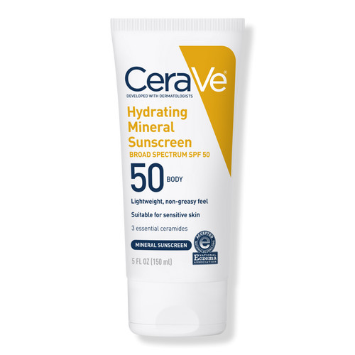 Hydrating Mineral Sunscreen Lotion for Body SPF 50 for All Skin Types - CeraVe | Ulta Beauty | Ulta