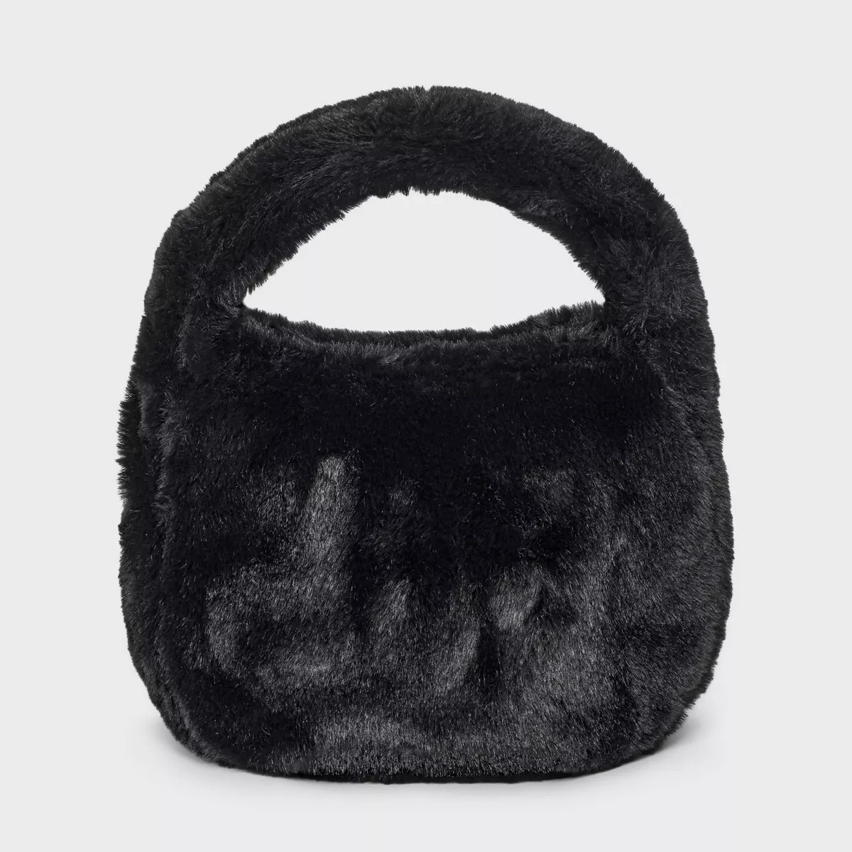 Mini Faux Fur Top Handle Bag - Wild Fable™ Cream | Target