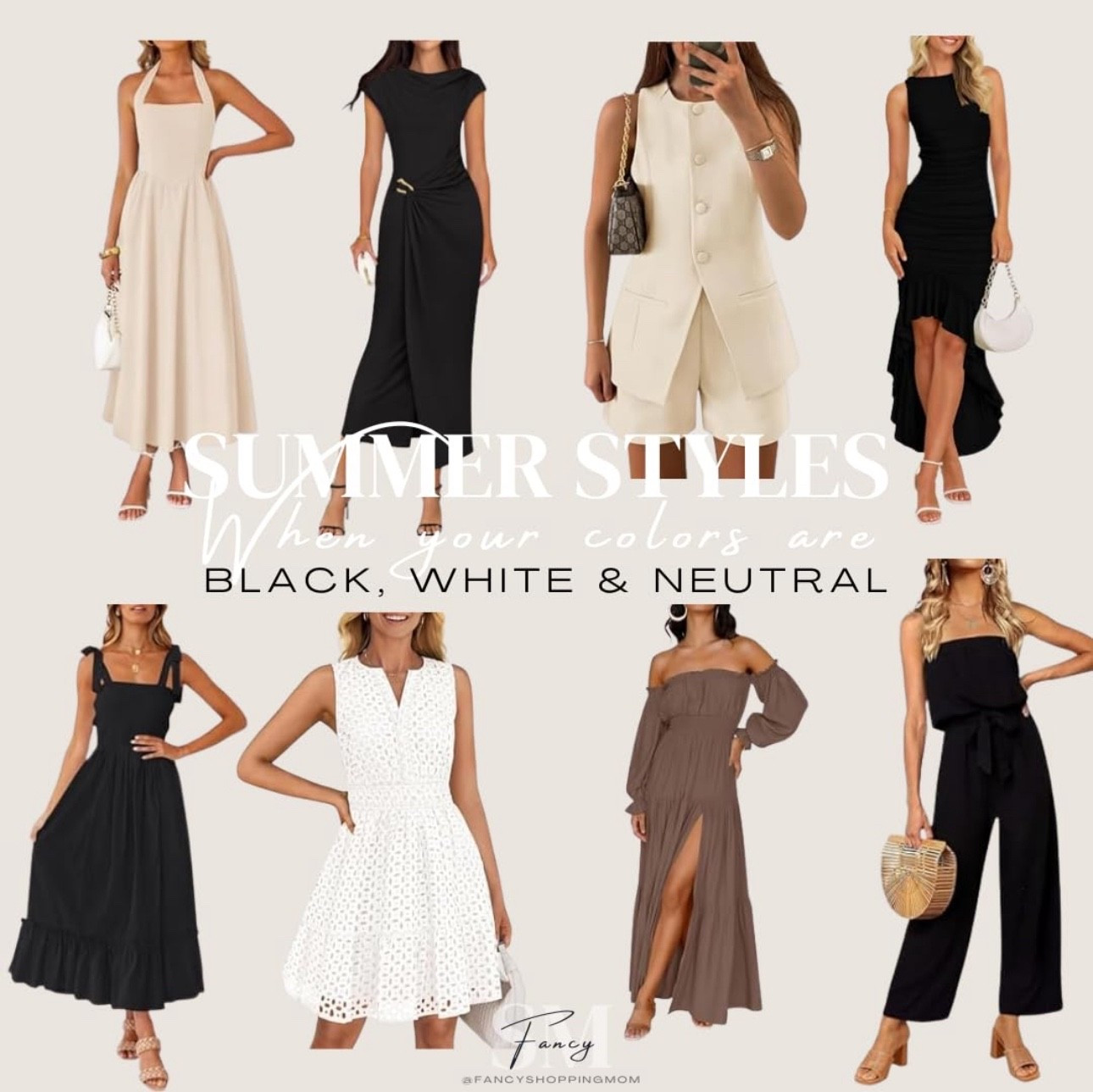 When your colors are black, white, and cream. Loving these styles for the summer! 

#LTKStyleTip #LTKMidsize #LTKOver40