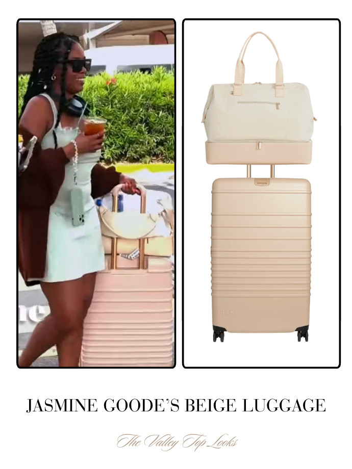 Jasmine Goode's Beige Luggage 

 