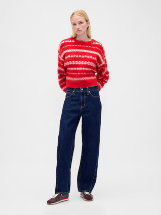 Fuzzy Oversized Crewneck Sweater | Gap (US)