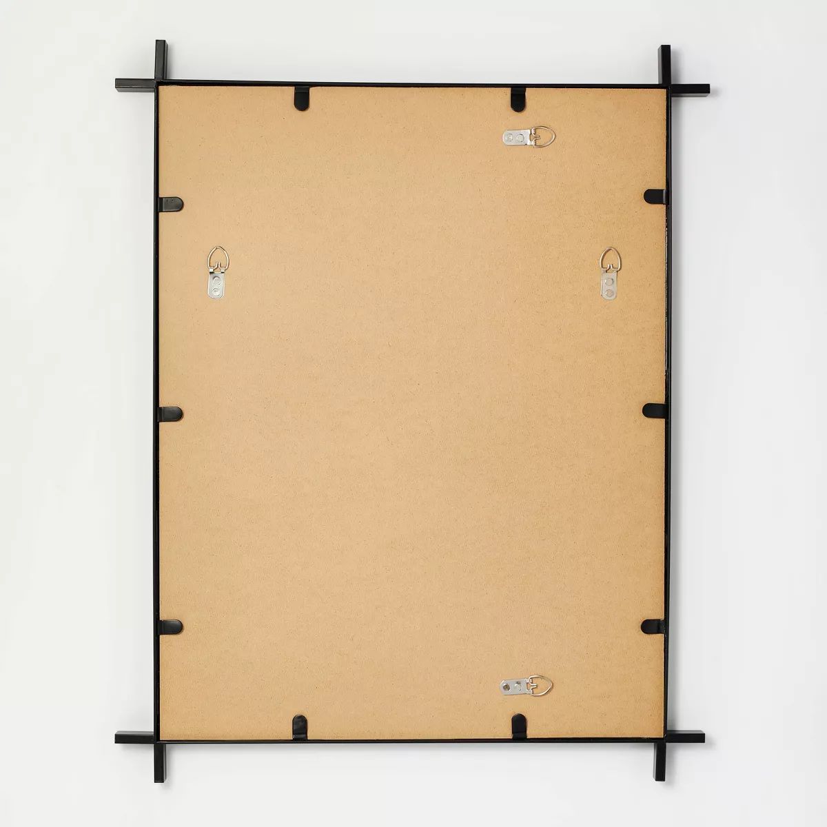 24" x 30" Cross Corner Metal Wall Mirror Black - Threshold™ designed with Studio McGee | Target