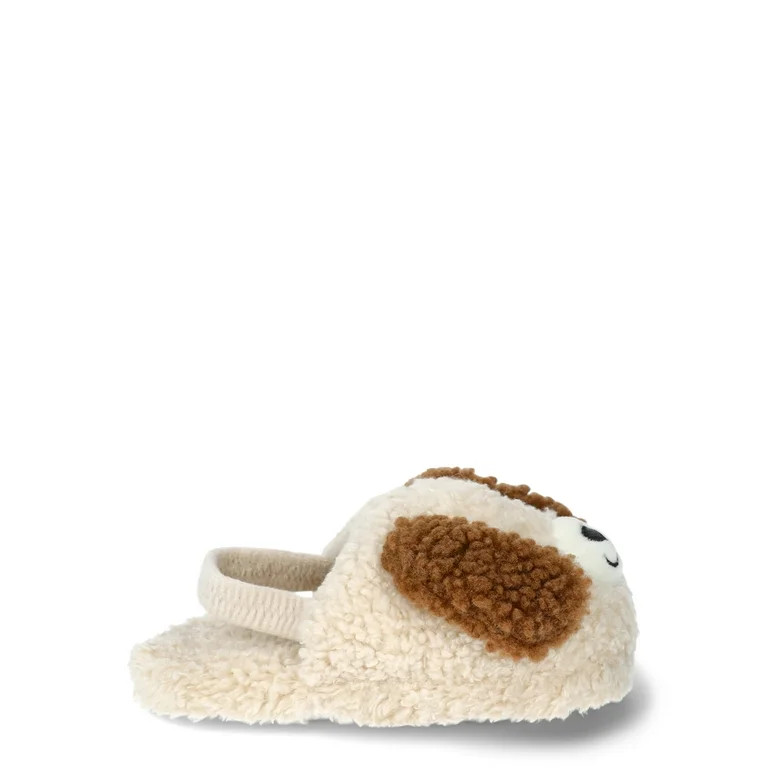 Wonder Nation Toddler Girls Dog Plushie Slippers, Sizes 5-12 - Walmart.com | Walmart (US)