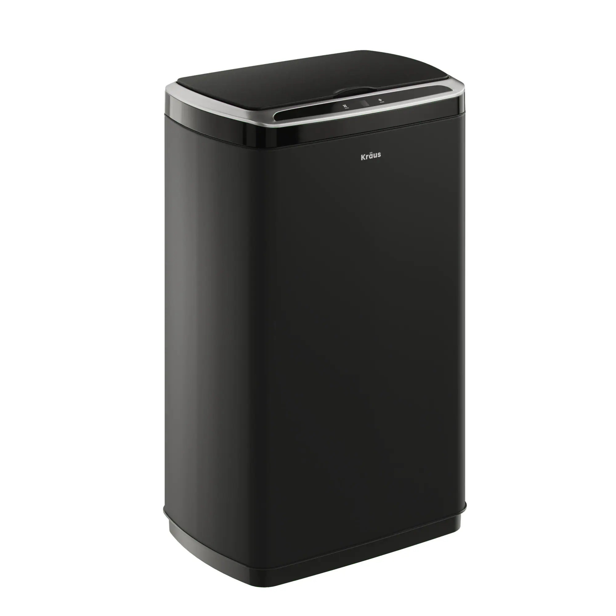 Kraus 13 Gallon Matte Black Metal Indoor Kitchen Motion Sensing Trash Can Stainless Steel one_size | KTCS-10MB | Lowe's