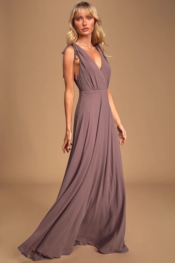 Dance the Night Away Dusty Purple Backless Maxi Dress | Lulus (US)