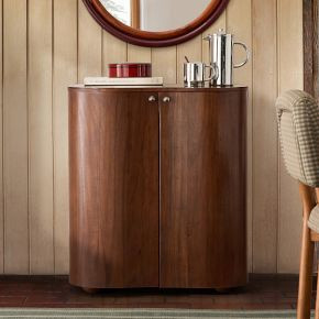 Emma Chamberlain Curved Bar Cabinet (28") | West Elm (US)