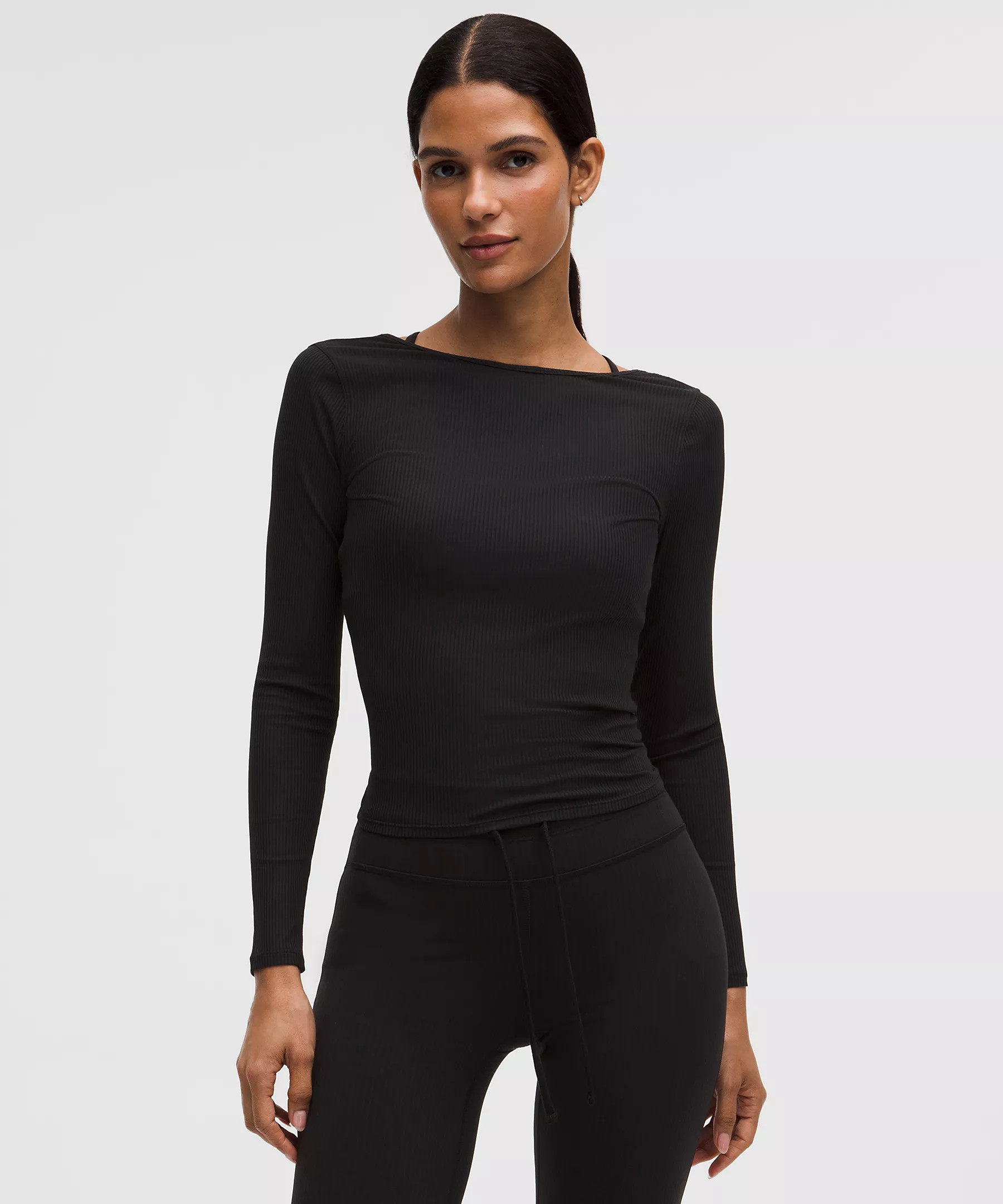 Ribbed Scoop-Back Yoga Long-Sleeve Shirt | Lululemon (US)