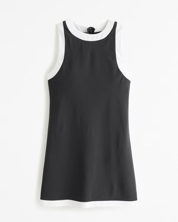 Women's High-Neck Traveler Mini Dress | Women's Clearance | Abercrombie.com | Abercrombie & Fitch (US)