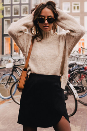 JUPE IVANNA NOIR | SAAJ Paris