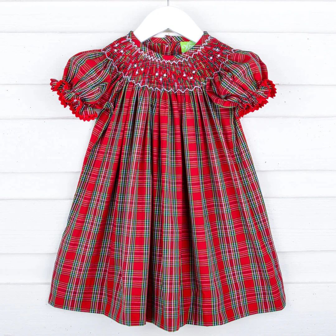 Merry and Bright Plaid Smocked Dress | Classic Whimsy