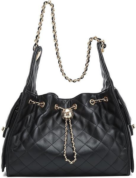 Women\u2019s Classic Quilted Shoulder Bags Chain Strap Handbags Suede Tote Crumpled Purse Slouchy... | Amazon (US)