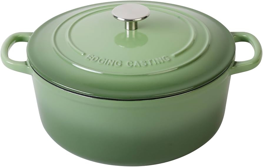 Enameled Dutch Ovens Cast Iron Dutch Oven Pot with Lid for Bread Baking, Cook, Dual Handle, 7 Qua... | Amazon (US)