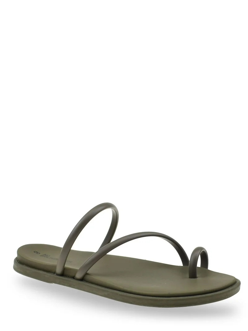 No Boundaries Strappy Toe Loop Sandals, Women's | Walmart (US)