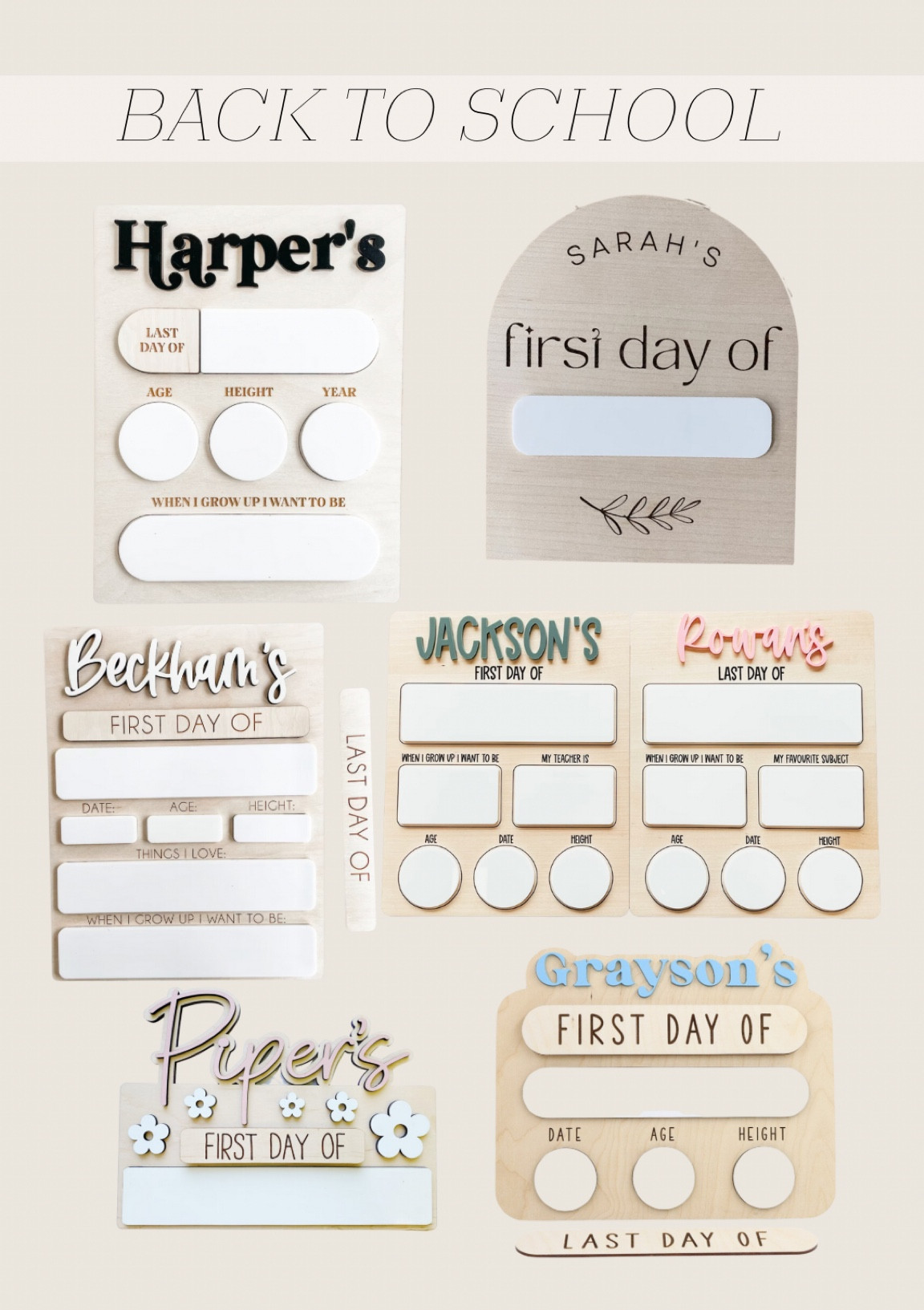 back to school #backtoschool #school #schoolyear #firstdayofschoolsign #firstdayofschool #schoolsign #lastdayofschool #prek #forgirls #forboys #toddler #kids 

#LTKkids #LTKunder50 #LTKSeasonal