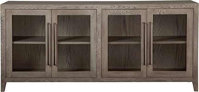 Signature Design by Ashley Dalenville Modern Accent Cabinet or TV Stand, Gray | Amazon (US)