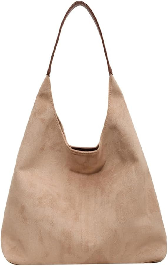 Suede Tote Bag for Women, Women's Suede Purse Vintage Top Handle Bag, Fashion Retro Shoulder Satc... | Amazon (US)