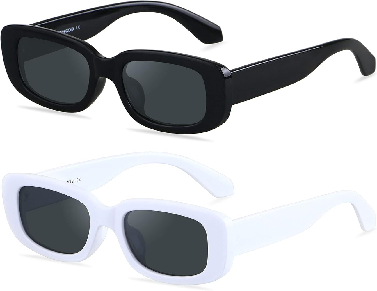 Rectangle Sunglasses for Women Square Frames Trendy Retro Vintage 90s UV Protection Sun Glasses S... | Amazon (US)