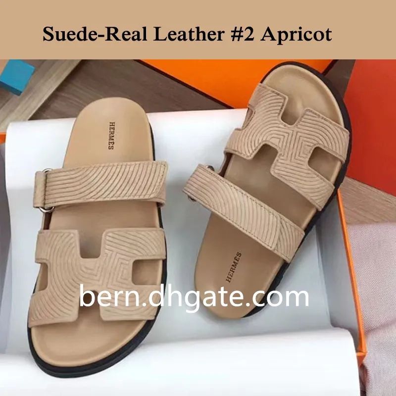 Her Mes Dupe Fashion Non Leather And Suede Real Leather Flat Slippers Slides Sandals For Women Me... | DHGate