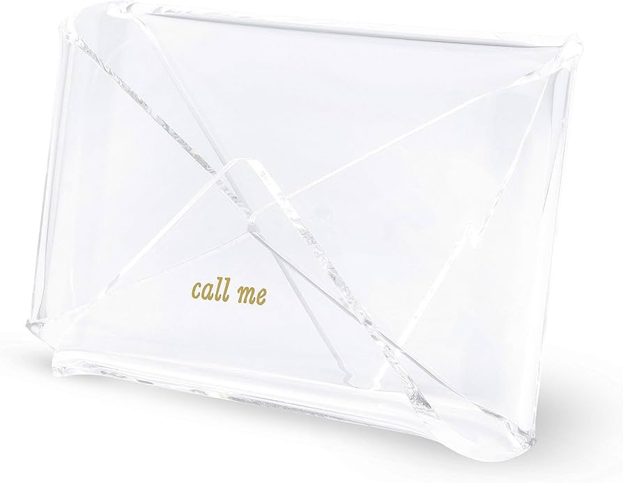 Kate Spade New York Business Card Holder for Women, Stylish Clear Acrylic Business Card Organizer... | Amazon (US)