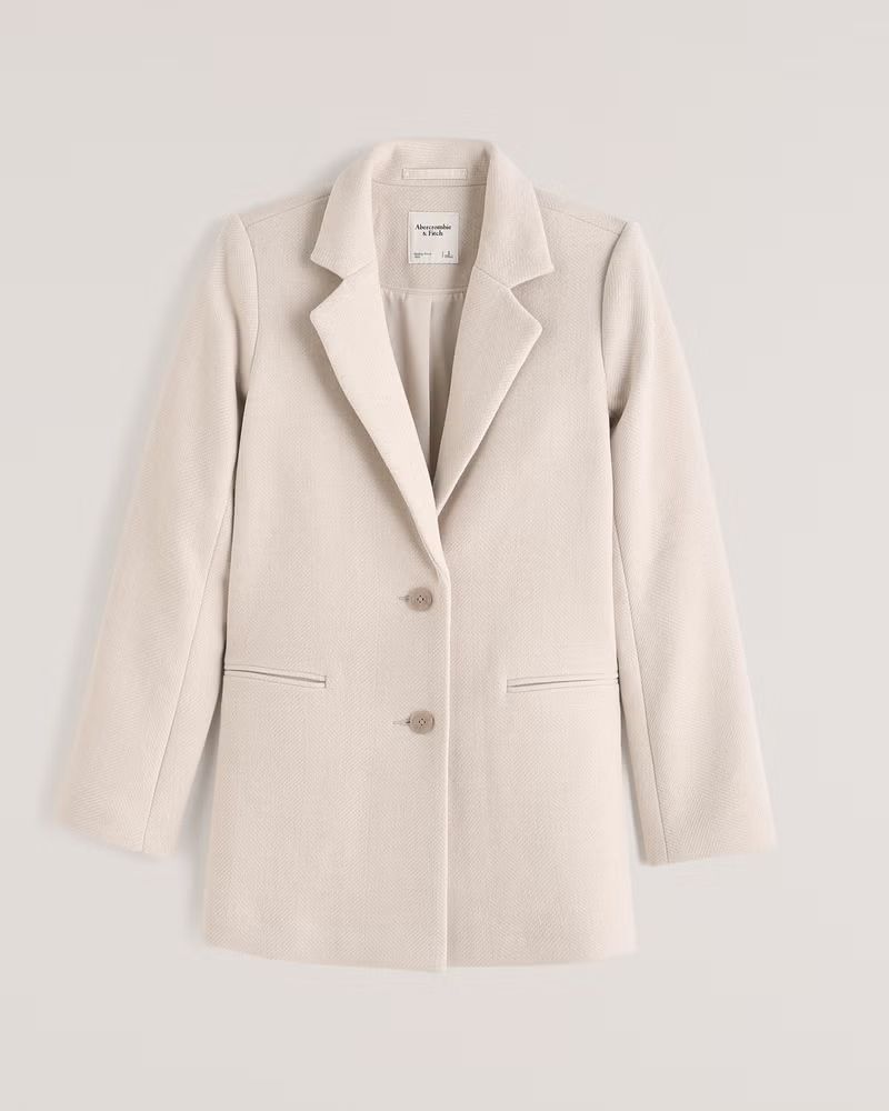 Women's Wool-Blend Blazer Coat | Women's Coats & Jackets | Abercrombie.com | Abercrombie & Fitch (US)