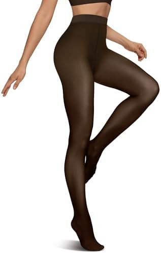 Vertvie Fleece Lined Tights for Women Thermal Pantyhose Fake Translucent Winter Warm Tights High ... | Amazon (US)