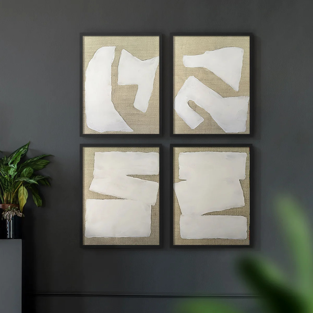 Wabi Sabi Linen I Framed Print - Set of 4 (Set of 4) | Wayfair North America