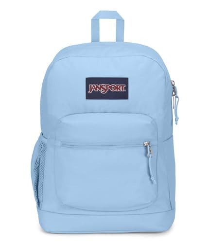 JanSport Cross Town Plus Backpack - Large Main Compartment, Side Water Bottle Pocket, 15-Inch Padded Laptop Sleeve - Blue Dusk | Amazon (US)
