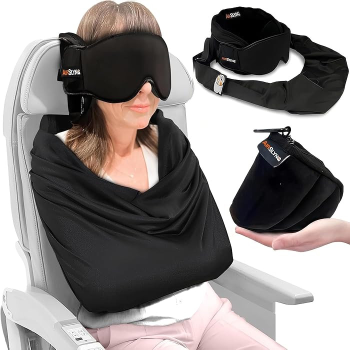 3-in-1 Airplane Sleep Support System - Integrated Plane Sleeping Accessories with Memory Foam Lon... | Amazon (US)