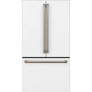 23.1 cu. ft. Smart French Door Refrigerator with Internal Water Dispenser in Matte White, Counter Depth and ENERGY STAR | The Home Depot