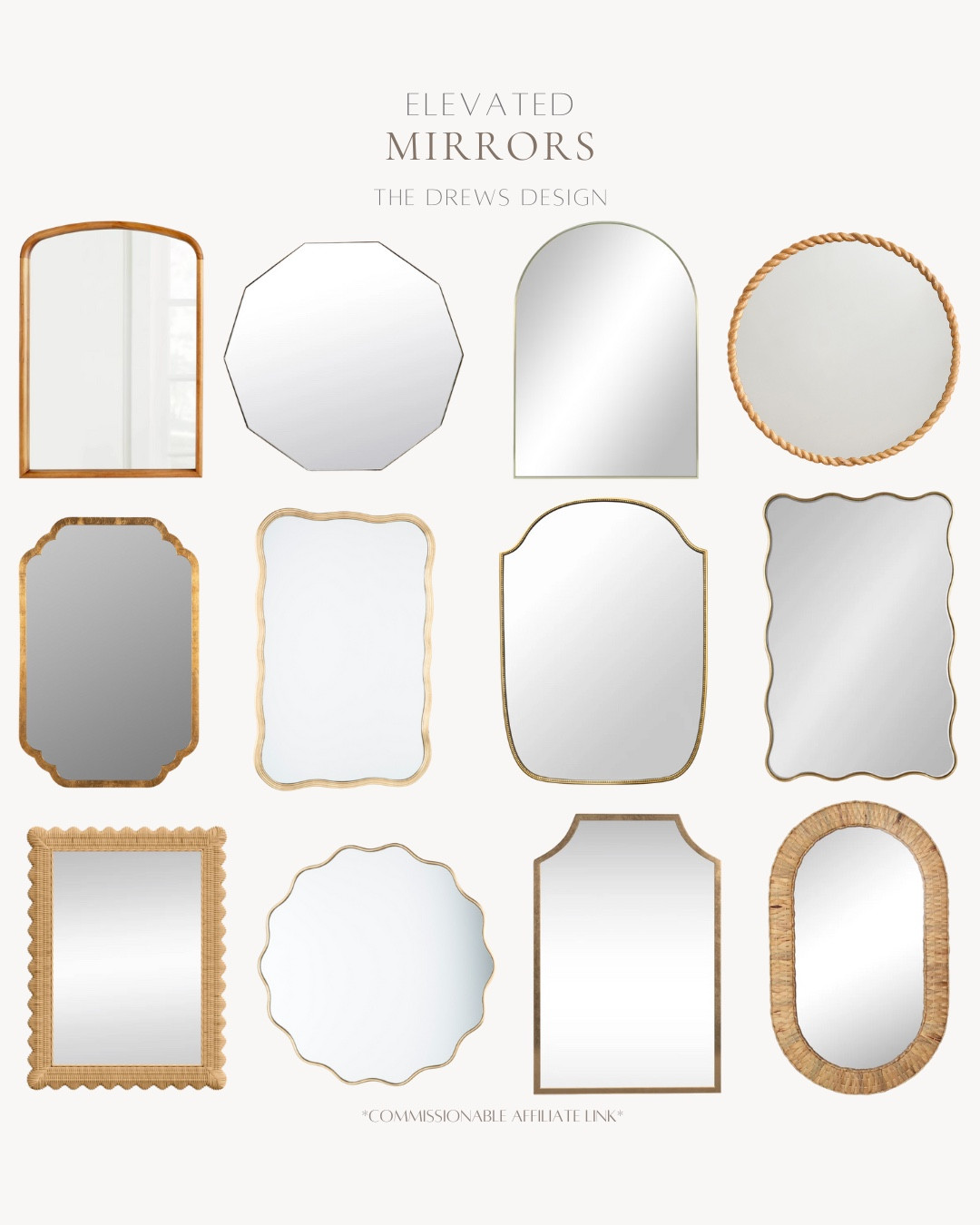 Accent mirrors

Neutral decor, home decor, coastal decor, wall decor, mirrors

#LTKHome #LTKFindsUnder100 #LTKStyleTip