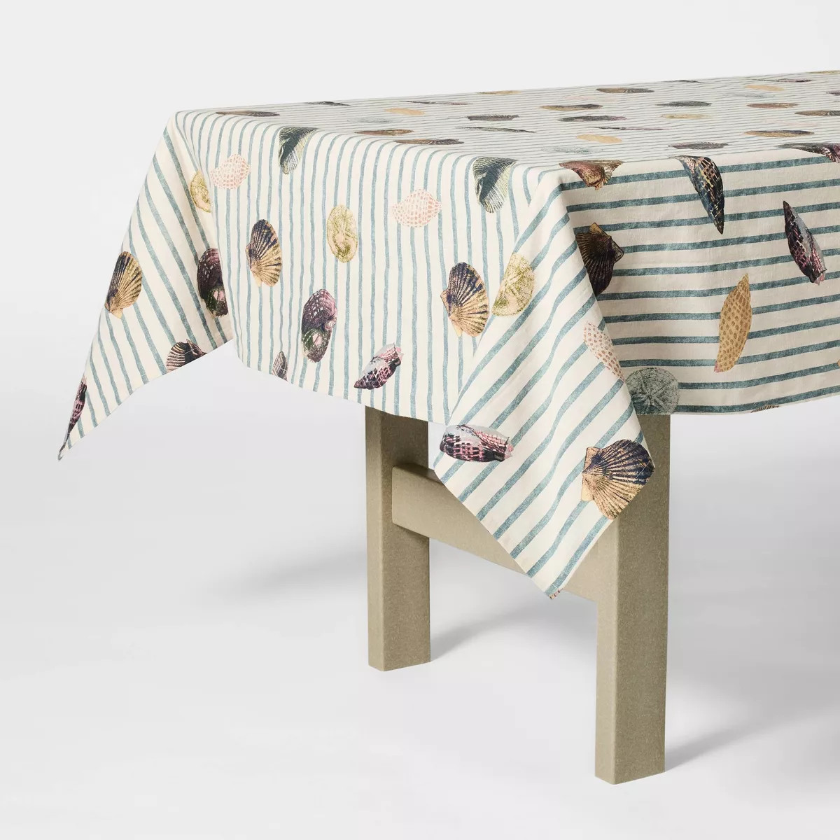 84"x60" Shell Striped Printed Tablecloth - Threshold™ designed with Studio McGee | Target