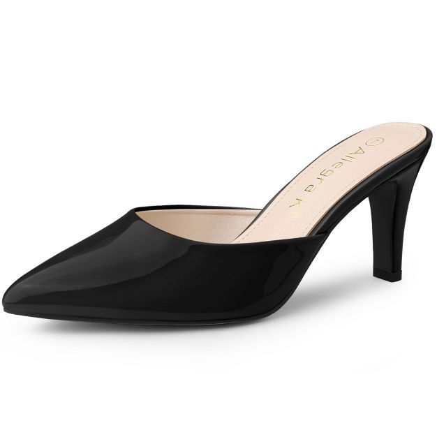 Allegra K Women's Pointed Toe Stiletto Heels Slide Mules | Target