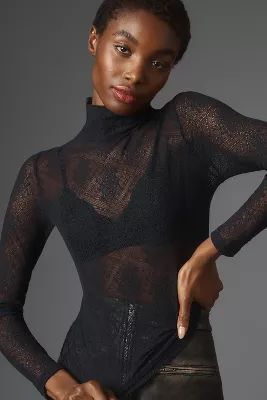 By Anthropologie Sheer Lace Turtleneck | Anthropologie (US)