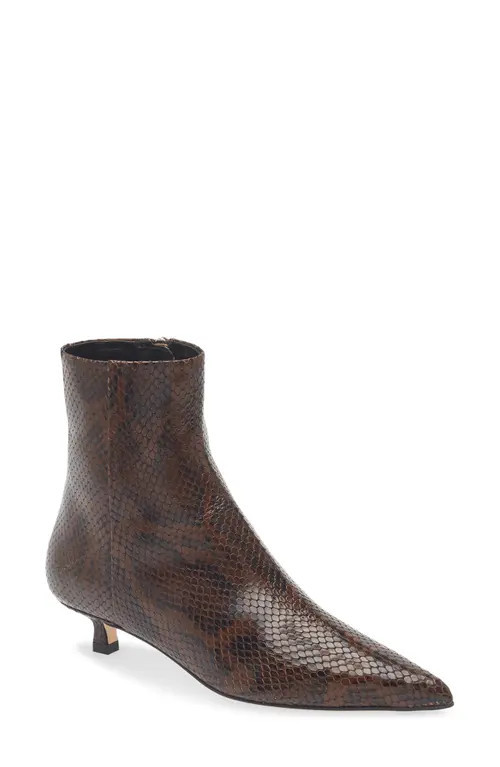 aeyde Sofie Pointed Toe Kitten Heel Bootie in Moka at Nordstrom, Size 11Us | Nordstrom