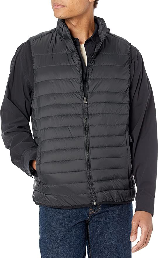 Amazon Essentials Men's Lightweight Water-Resistant Packable Puffer Vest | Amazon (US)