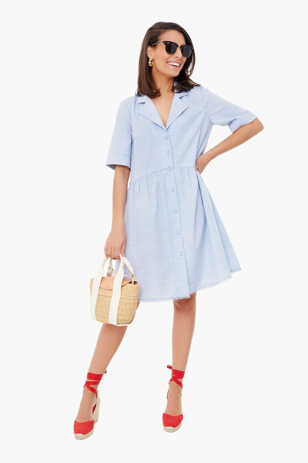 Swiss Dot Royal Shirt Dress | Tuckernuck (US)