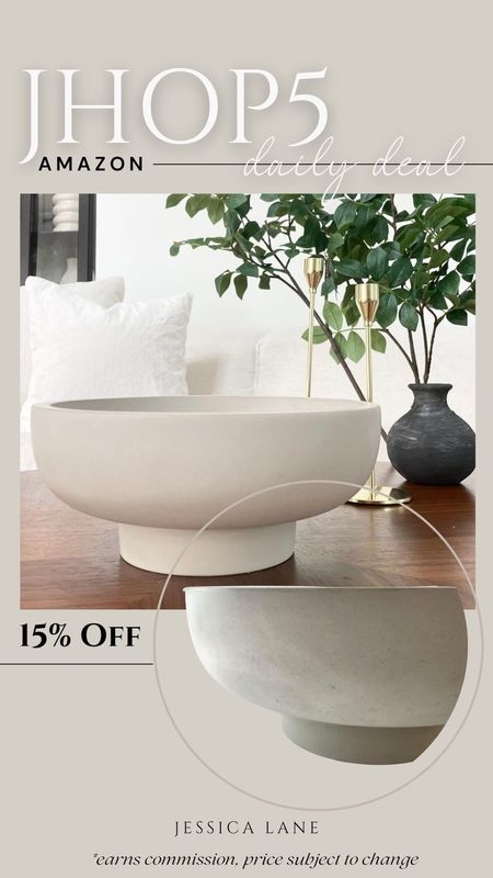 Amazon daily deal, save 15% on this gorgeous concrete decorative bowl.Home accents, home decor, Amazon Home, Amazon deal, concrete bowl, decorative bowl

#LTKSaleAlert #LTKFindsUnder50 #LTKHome