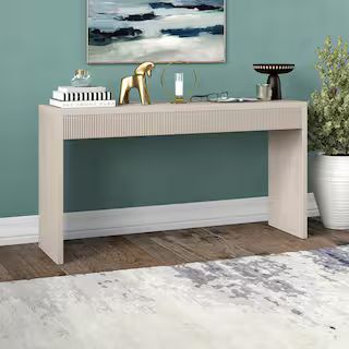 Meyer&Cross Lawrence 55 in. Alder White Rectangle MDF Top Console Table AT2055 - The Home Depot | The Home Depot