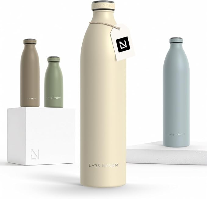LARS NYSØM Stainless Steel Insulated XL Water Bottle 12oz 17oz 25oz 34oz 51oz | Insulated Thermo... | Amazon (US)