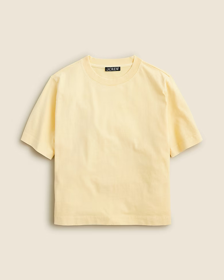 Relaxed premium-weight cropped T-shirt | J. Crew US