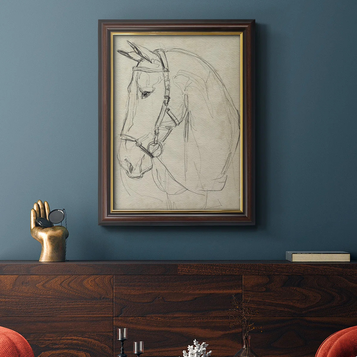 " Horse In Bridle Sketch II " | Wayfair North America