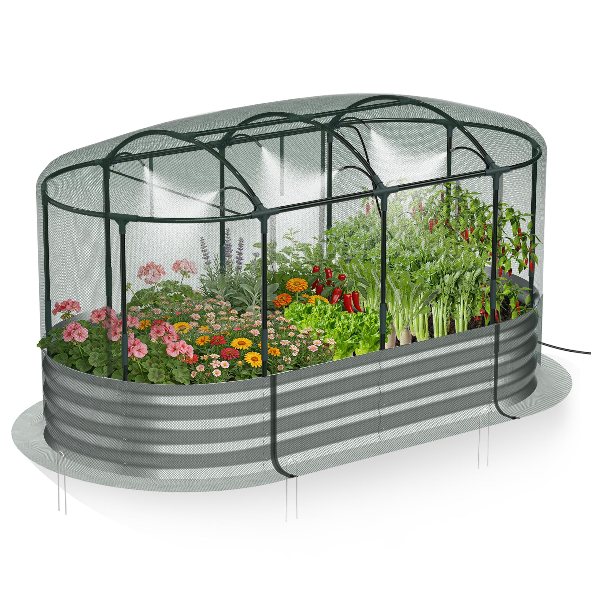 Lineware Raised Garden Bed with Self-Watering System, 6x3x1 ft Elevated Planter Boxes Outdoor wit... | Amazon (US)