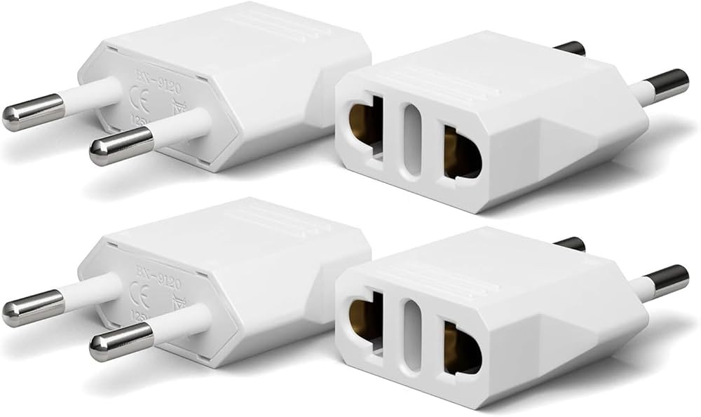 4 Pack European Travel Plug Adapter, Unidapt US to Europe Plug Adapter, European Adapter Type C P... | Amazon (US)