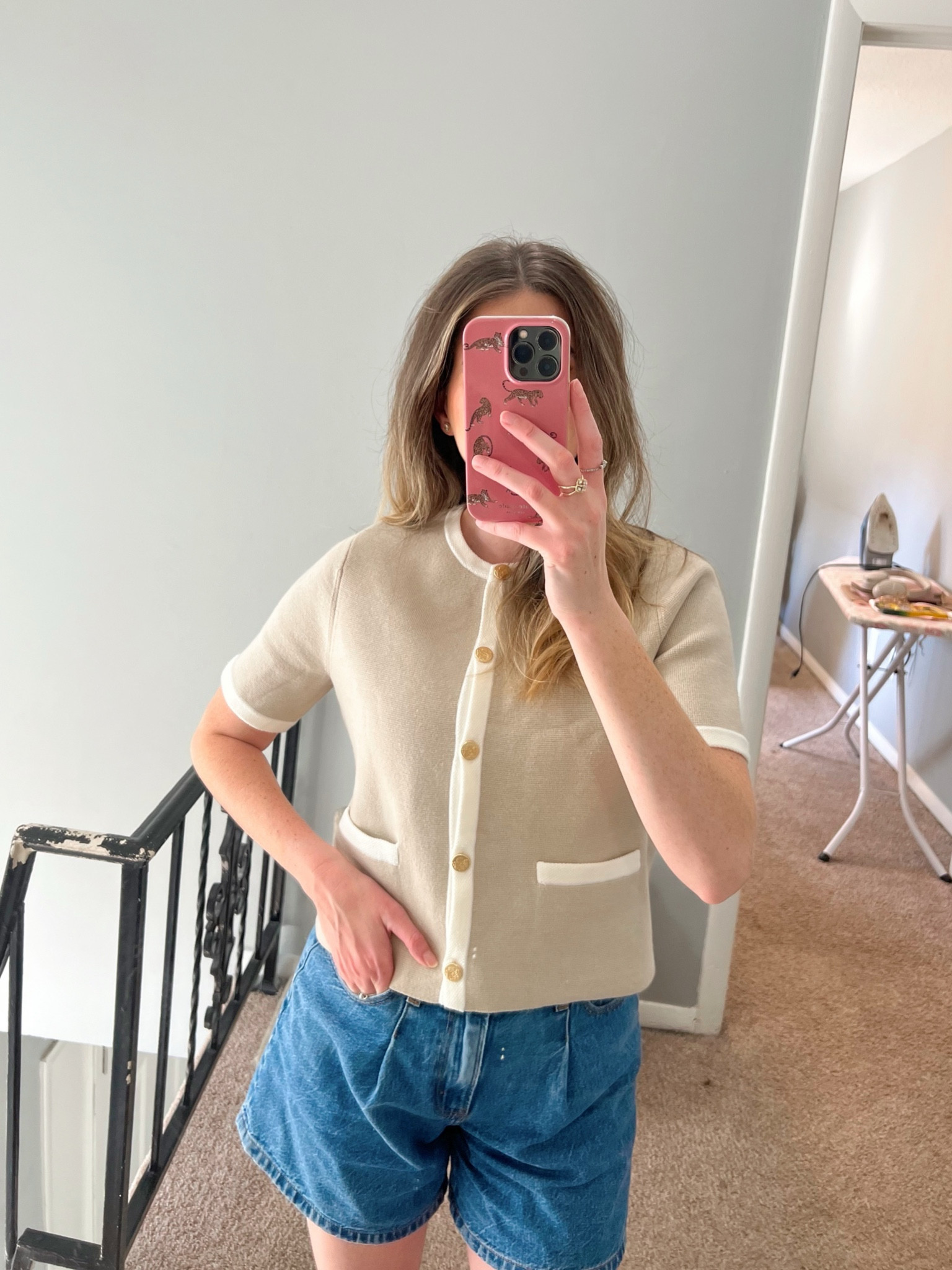 the perfect short sleeve sweater for fall! the two tones, gold buttons, and comfort of the material 🙌🏼🙌🏼 

(related search: sweater with pockets, office wear, office outfit, office top, work wear, work top, comfortable sweater, neutral sweater, neutral fall outfit)



#LTKWorkwear #LTKSaleAlert #LTKSeasonal