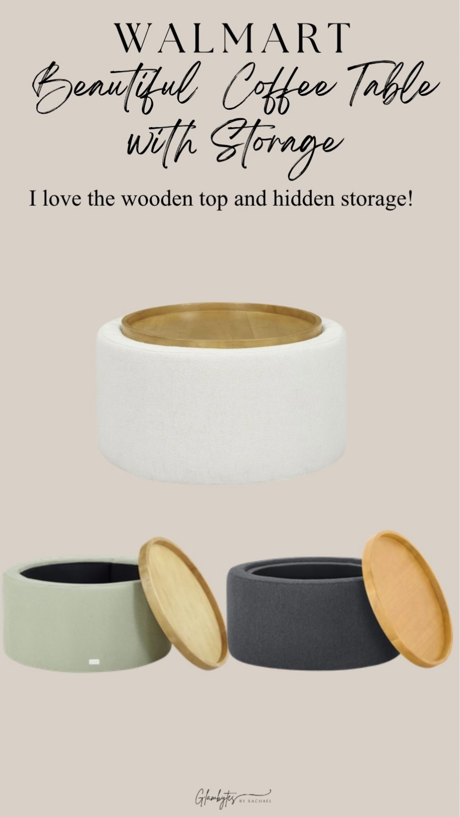 Walmart coffee table ottoman with hidden storage 

#LTKHome