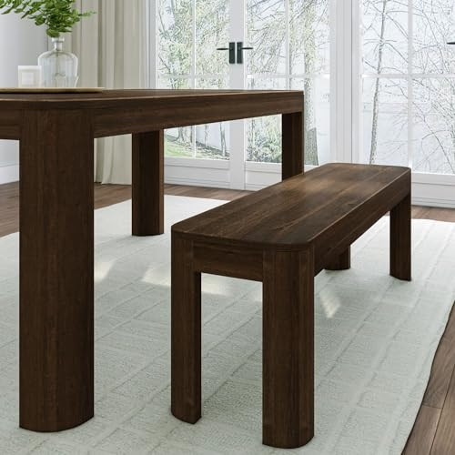 Plank+Beam Contour Dining Bench, 58 Inch, Walnut | Amazon (US)
