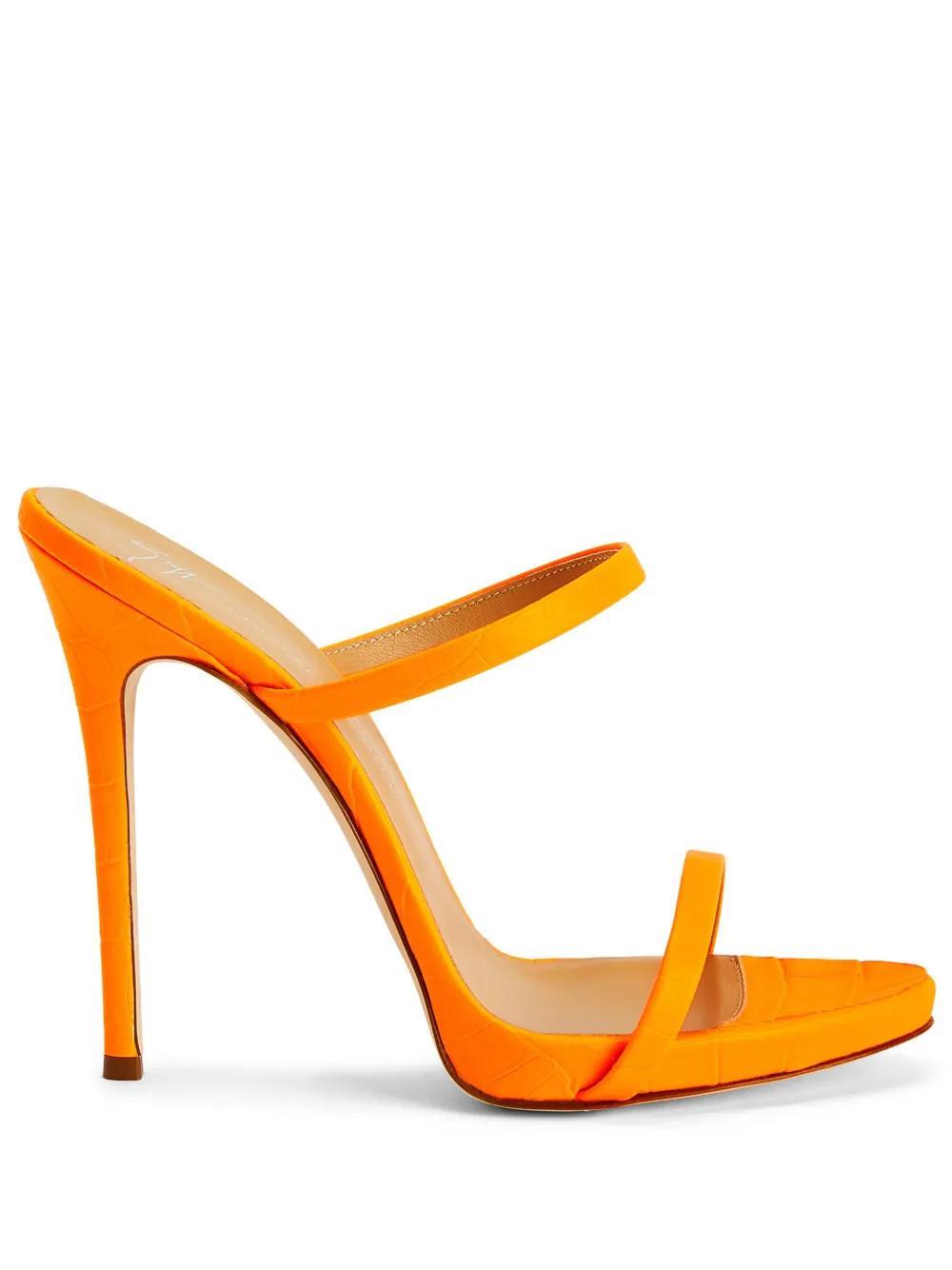 Giuseppe Zanotti Darsey 120mm double-strap Leather Mules | Orange | FARFETCH CA | Farfetch Global