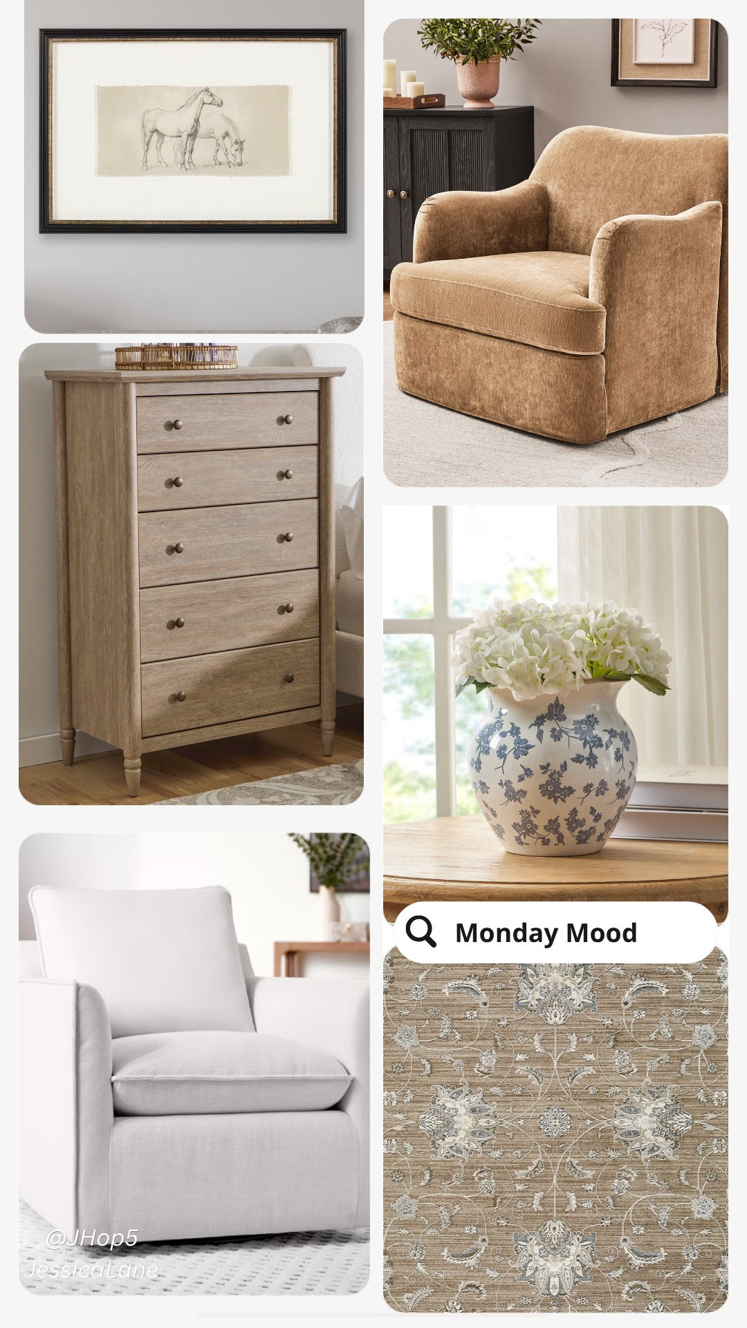 Starting the week with a few of my favorite neutral Monday mood board finds from Walmart. That blue and white floral vase paired with the warm, textured seating creates such a cozy, layered feel. #walmartfinds #interiordesign

#LTKHome #LTKSeasonal #LTKdayinmylife