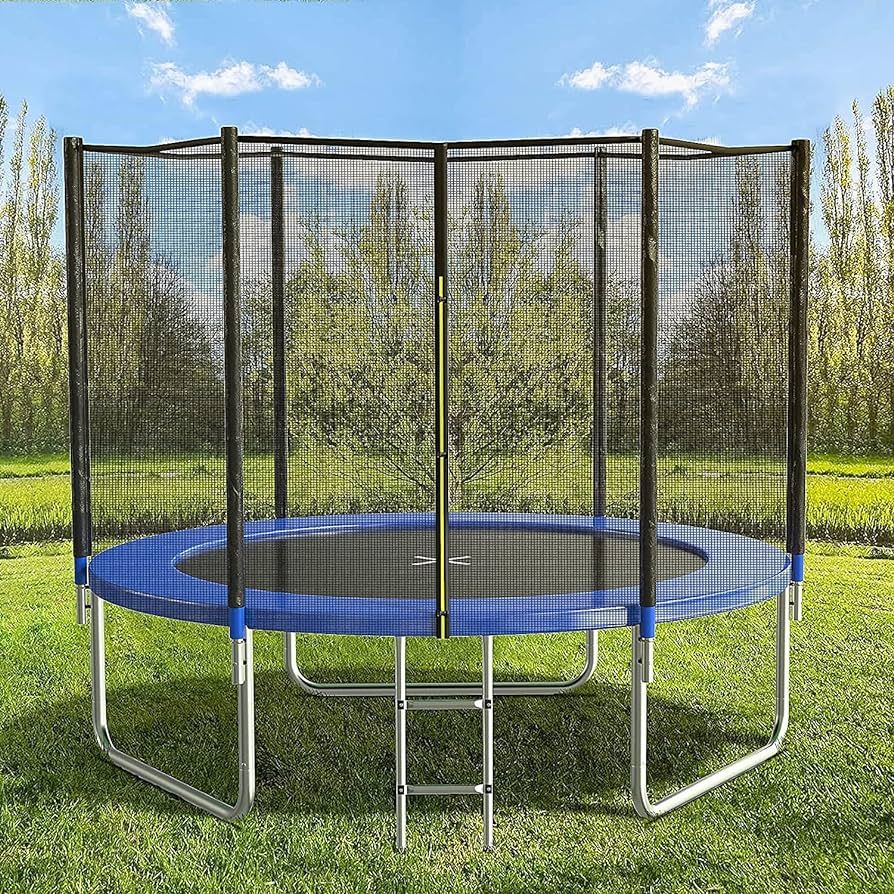 AOTOB 8FT 10FT 12FT 14 FT 15FT Trampoline with Safety Enclosure Net，Outdoor Trampoline with Bas... | Amazon (US)