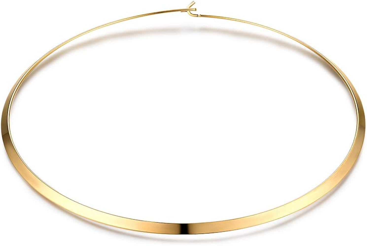 Statement Women Choker Necklace Polished Stainless Steel Chunky Necklace Collar Jewelry | Amazon (US)